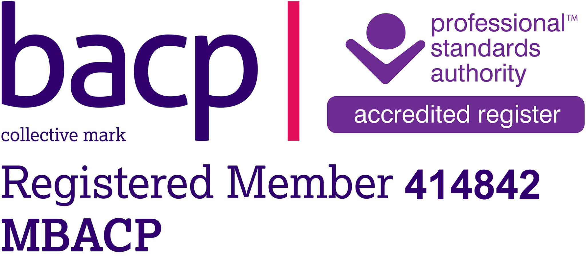 BACP Registered Member 414842, MBACP